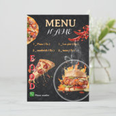 Menü Pizzeria Design 2026 Menükarte (Stehend Vorderseite)