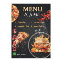 Menü Pizzeria Design 2026