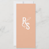 Menu Planner Dark Terracotta Wedding Einladung (Rückseite)