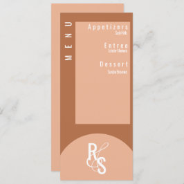 Menu Planner Dark Terracotta Wedding Einladung