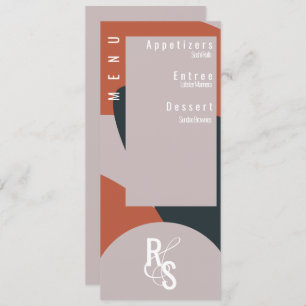 Menu Planner Terracotta Bio Hochzeit Einladung