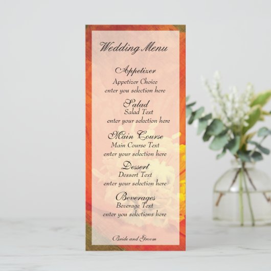 Menü "Poppen" Menükarte (Stehend Vorderseite)