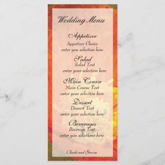 Menü "Poppen" Menükarte (Vorderseite)