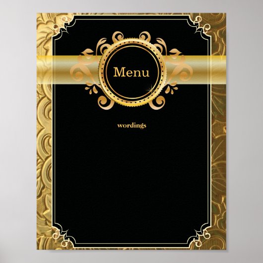 Menü Poster (Vorne)