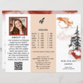 *~* Menü Preis QR Foto Trifold Broschüre PHOENIX (Vorne/Hinten)