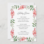 Menü "Printable Berry Surround Holiday" Einladung (Vorderseite)