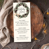 Menü "Printed Wreath Holiday" Einladung