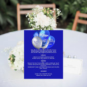 Menü Programm Royal Blue White Ballons Budget