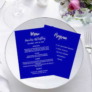 Menü Programm Royal Blue White Budget