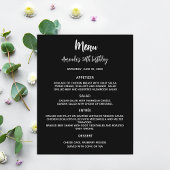 Menü-Programm Schwarz-weiß