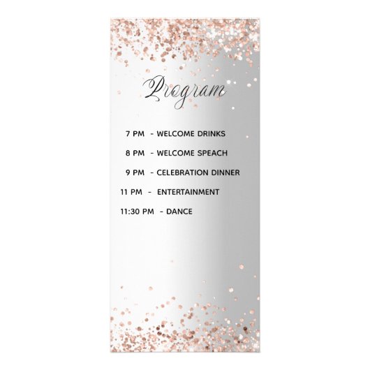 Menü Programm Silbergoldene Rose (Hinten)