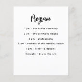 Menü-Programm Weißes benutzerdefiniertes Party-Far Flyer (Hinten)