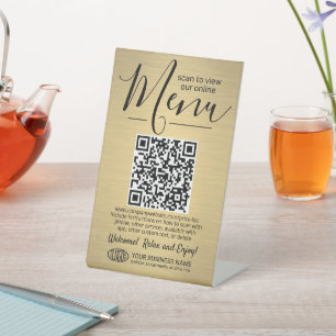 Menü QR-Code-Generator und Logo-Farbmarkierung Sockelschild