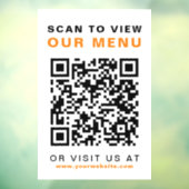 Menü QR Code Restaurant Café Fensteraufkleber (Blatt 3)