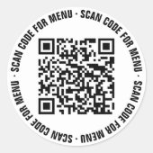 Menu QR Code Restaurants Stickers (Vorderseite)