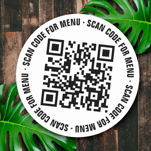 Menu QR Code Restaurants Stickers