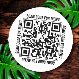 Menü QR Code Restaurants Stickers