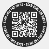 Menu QR Code Restaurants Stickers (Vorderseite)