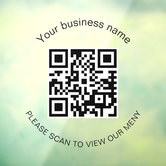 Menü qr code Scan Restaurant Bar Café Fensteraufkleber (Blatt 3)