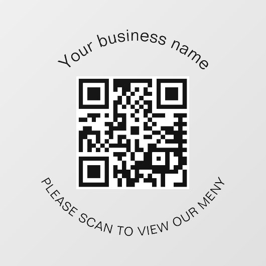 Menü qr code Scan Restaurant Bar Café Fensteraufkleber (Blatt)