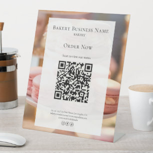 Menü QR für die Prüfung von Bäckereien Sockelschild