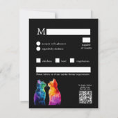 MENU + QR RSVP-Karte von "IHREN: Ein Regen. RSVP Karte (Rückseite)