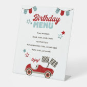 Menü "Race Car Themed" Sockelschild (Vorderseite)