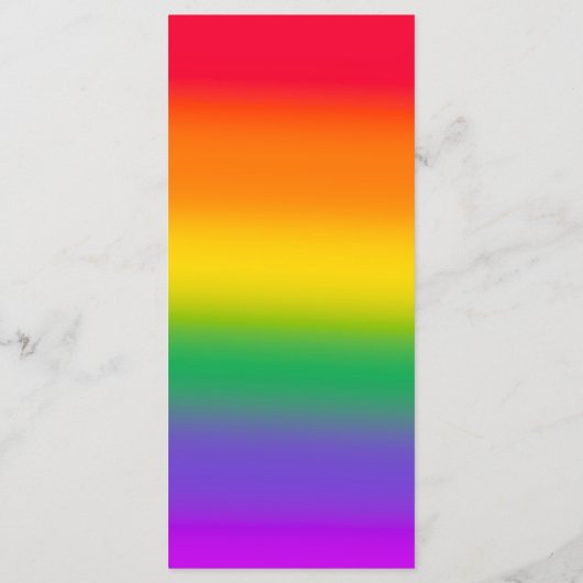 Menü "Rainbow Gay Pride" Menükarte (Rückseite)