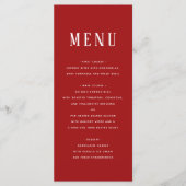 Menü "Red Watercolor Geometric Gala" Menükarte (Vorderseite)