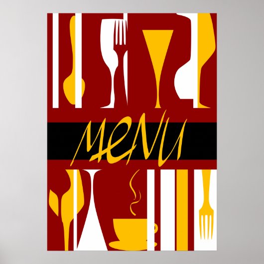 Menü "Retro" Poster (Vorne)