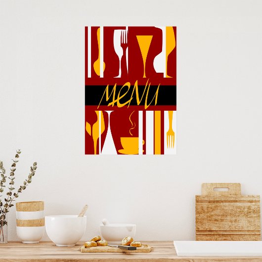 Menü "Retro" Poster