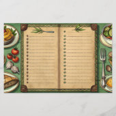 Menü "Rezepte" der Rezepte, leere Liste (Rückseite)