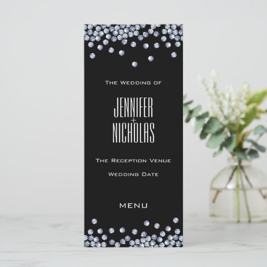 Menü "Rezeption" des Diamond Glitzer Menükarte (Stehend Vorderseite)