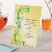 Menü "Rollen und Schmetterlinge" Sockelschild (In Situ)