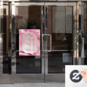 Menü "Rosa Agate Imitats Foil Services" Fensteraufkleber (Büro Tür)