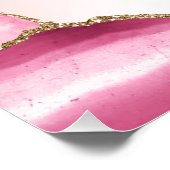 Menü "Rosa Agate Imitats Foil Services" Poster (Ecke)