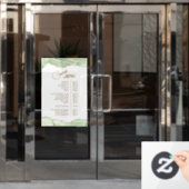 Menü Rosa Blush Agate Services Fensteraufkleber (Büro Tür)