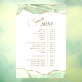 Menü Rosa Blush Agate Services Fensteraufkleber (Blatt 3)