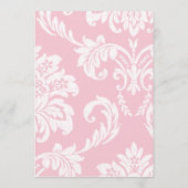 Menü "Rosa Damask Wedding" Menükarte (Rückseite)