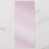 Menü "Rosa Floral Folies" Menükarte (Rückseite)