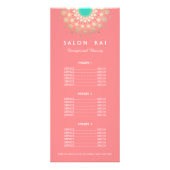 Menü "Rosa und Gold Circle Motif" (Vorne)