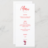 Menü Rot und Maroon Brunch und Bubbly Menükarte (Vorne/Hinten)