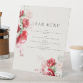 Menü "Rote und rosa Rose" Sockelschild (In Situ)