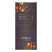 Menü "Rustic Country Wild Blume Salon" (Hinten)