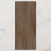 Menü "Rustic Wood and Lace" Menükarte (Rückseite)