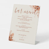 Menü "Rustikale Hochzeit im Herbst im Herbst" Sockelschild (Vorderseite)