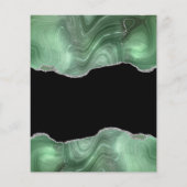 Menü "Sage Green Agate Wedding" (Rückseite)