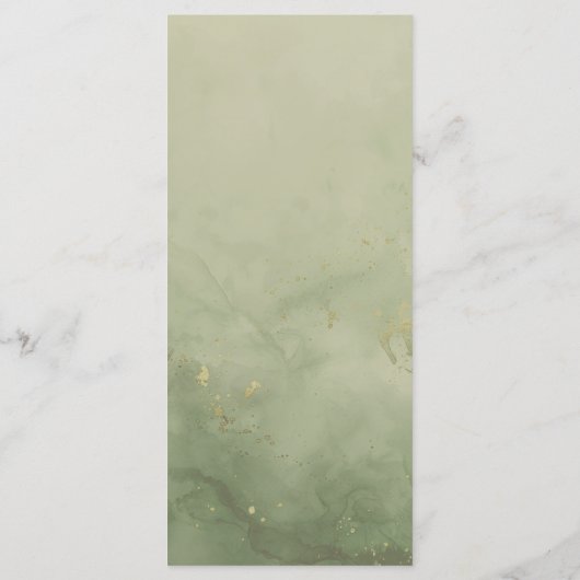 Menü "Sage Green & Burgund Floral Wedding" Menükarte (Rückseite)