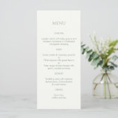 Menü "Sage Green & Ivory Mit Monogramm Wedding" Programm (Stehend Vorderseite)