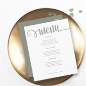 Menü "Sage Green Personalisiert Wedding"